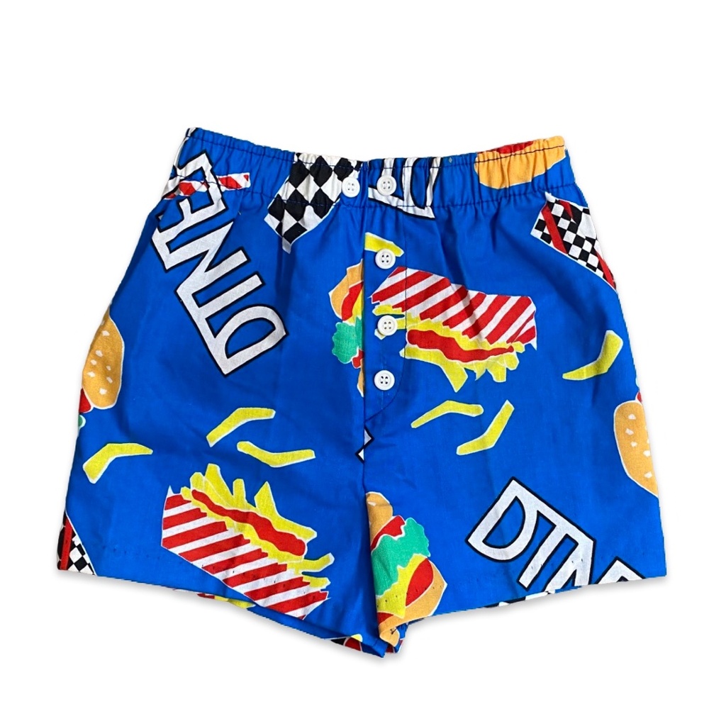 Vintage Diner print easy shorts (kids)